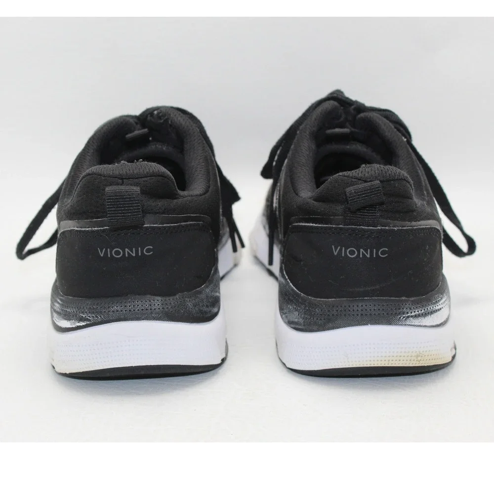Vionic‎ Walker Strider 001 Womens 9.5 Black White Athletic Walking Shoes